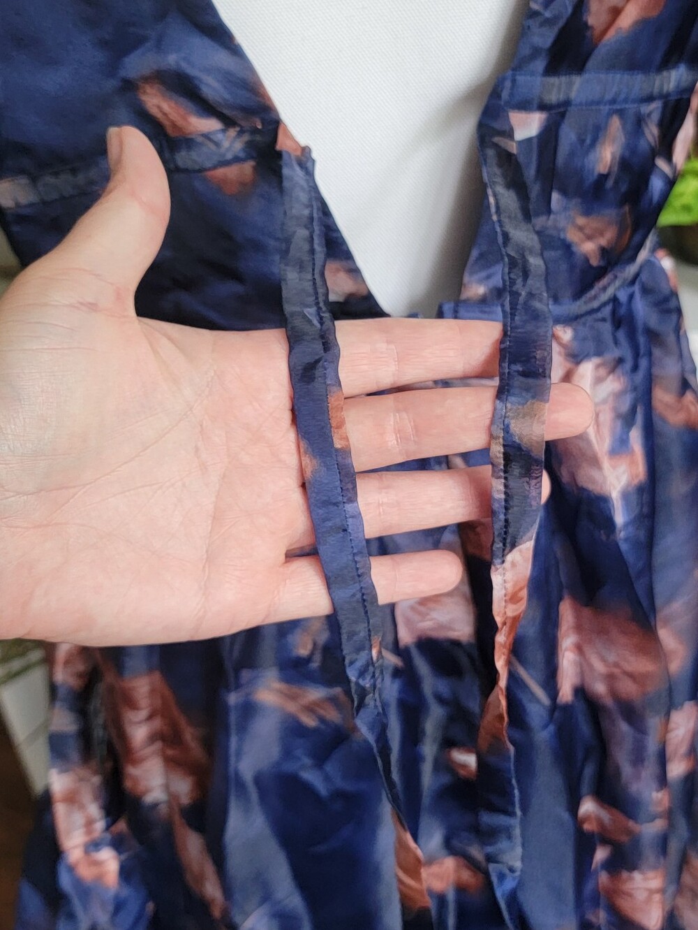 Lulus Floral Navy V-Neck Ruffle Midi Dress - Picture 9 of 13